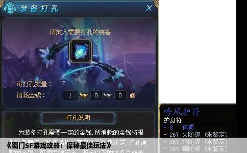 《蜀门SF游戏攻略：探秘最佳玩法》